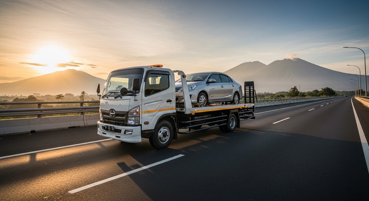 Armada truk towing Rover Towing siap siaga 24 jam